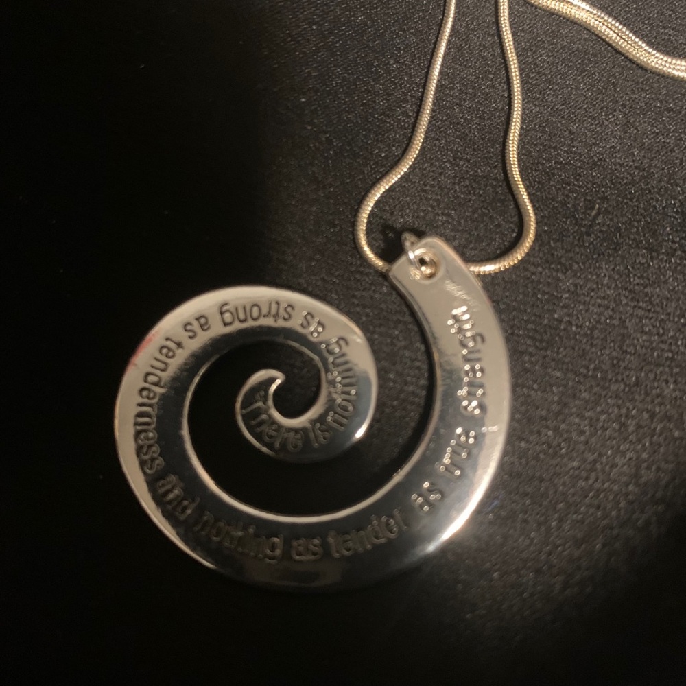 2/$60 Swirl”there is nothing as strong as”Necklace